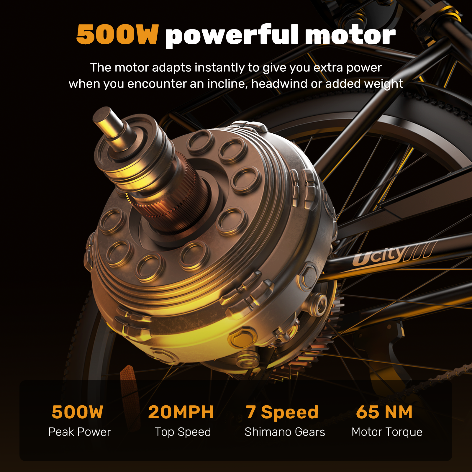 Ucity Urban Commuter Foldable Electric Bike - Lightweight, Powerful, Long-Range E-Bike