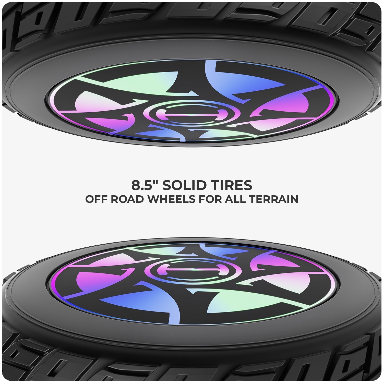 H8 8.5" All-Terrain Hoverboard with Bluetooth Music & LED Lights Self-Balancing