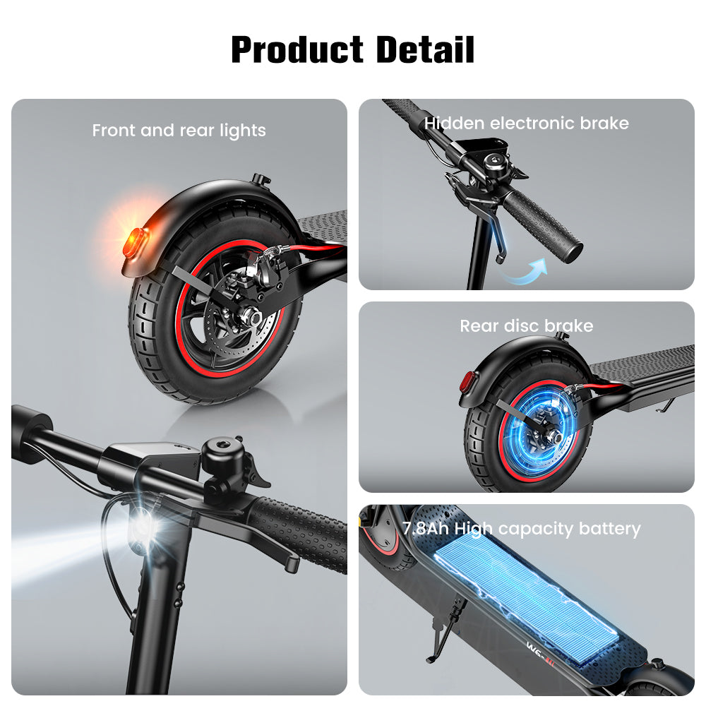 iScooter W6 Pro Electric Scooter: Powerful 500W Motor, Long Range, Portable