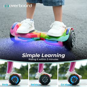 iHoverboard H1 6.5-inch Self-Balancing Scooter with Bluetooth Music & Rainbow LED Lights
