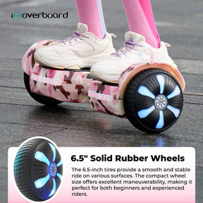 H2 Smart Self-Balancing Hoverboard with Bluetooth, LED Wheels, 6.5-inch Tires