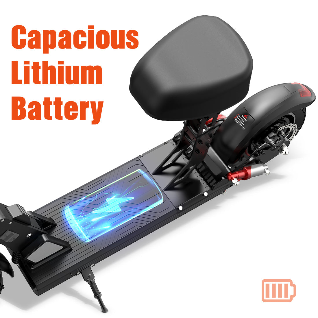 C1 Pro Folding Electric Scooter: Adjustable, Powerful Motor, Triple Shock, Long Range Seat