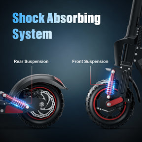 C1 Pro Folding Electric Scooter: Adjustable, Powerful Motor, Triple Shock, Long Range Seat