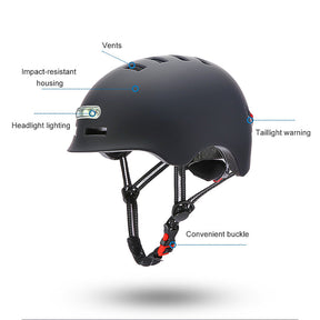 Rechargeable LED Cycling Scooter Helmet: Enhanced Safety & Visibility for Adults