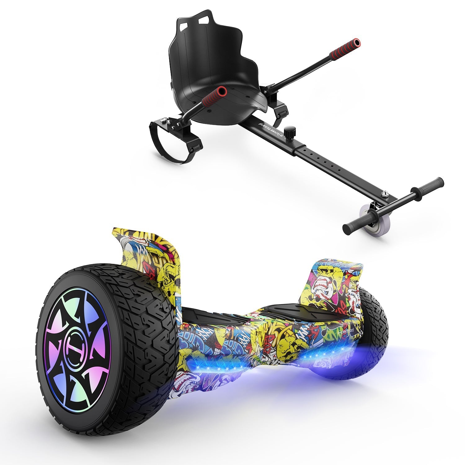 H8 8.5" All-Terrain Hoverboard with Bluetooth Music & LED Lights Self-Balancing