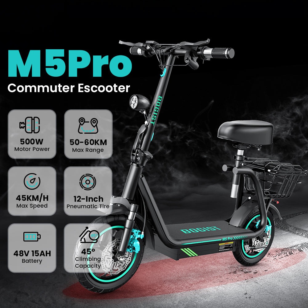 M5 Pro Foldable Electric Commuter Scooter: Lightweight, Powerful, Long-Range Urban Travel