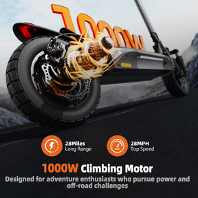 Powerful iScooter W9 Off-Road Electric Scooter: 1000W Motor, All-Terrain Adventure