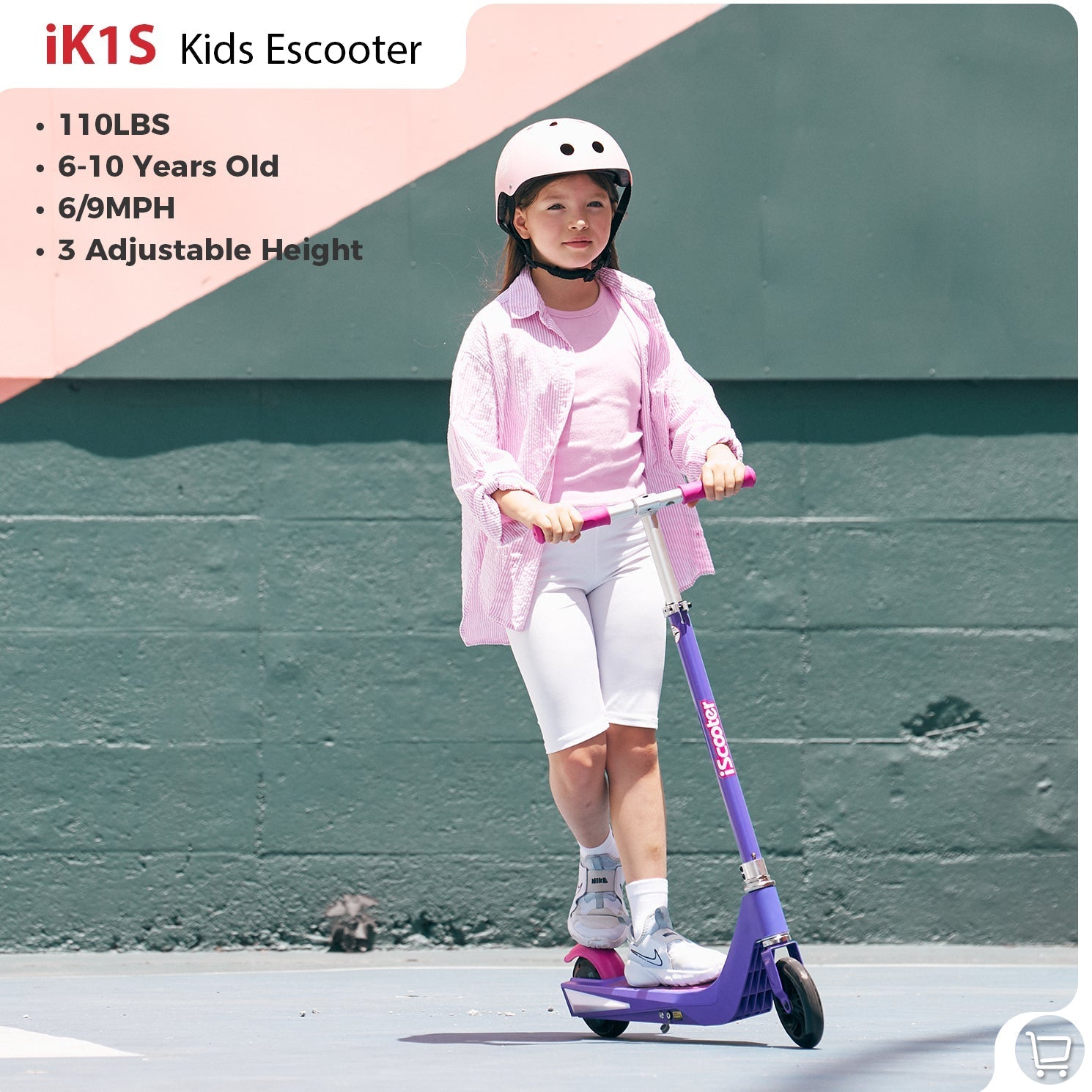iScooter iK1S Kids Electric Scooter: Flashing Wheels, Safe Ride, Fun Adventures