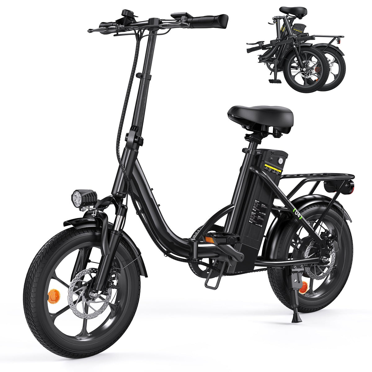 Portable Folding Electric Bike with Removable Battery, Low Step Frame